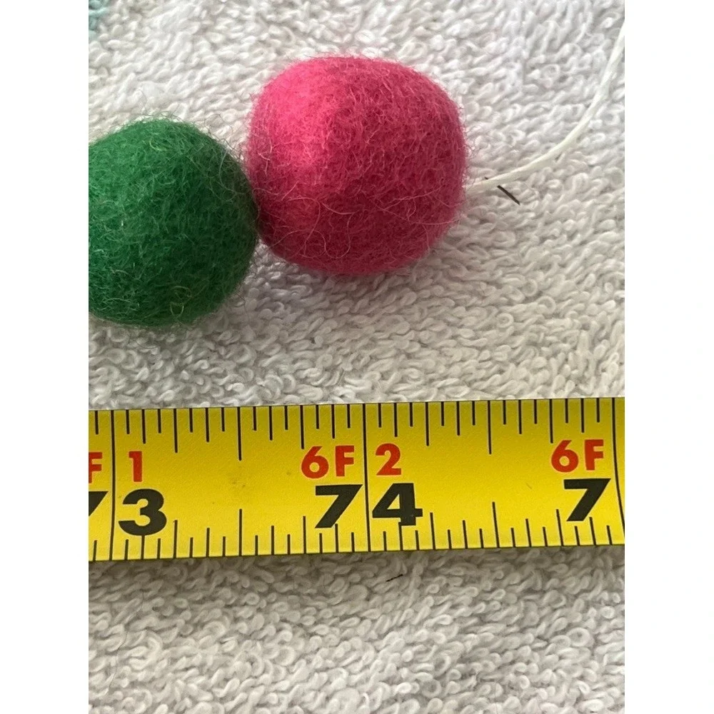 Colorful Felt Ball Garland School Teacher Festive Holiday 74